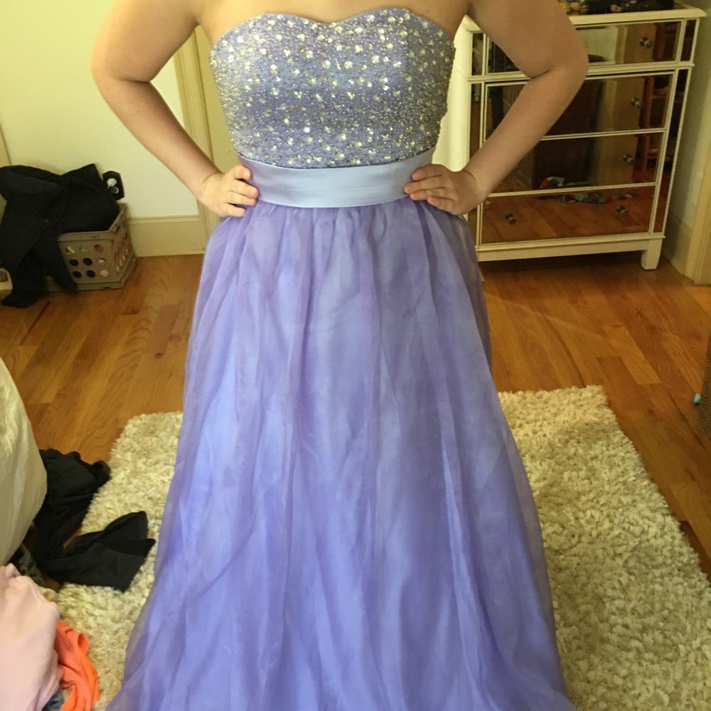 Strapless Purple Ling Dress / Never Worn